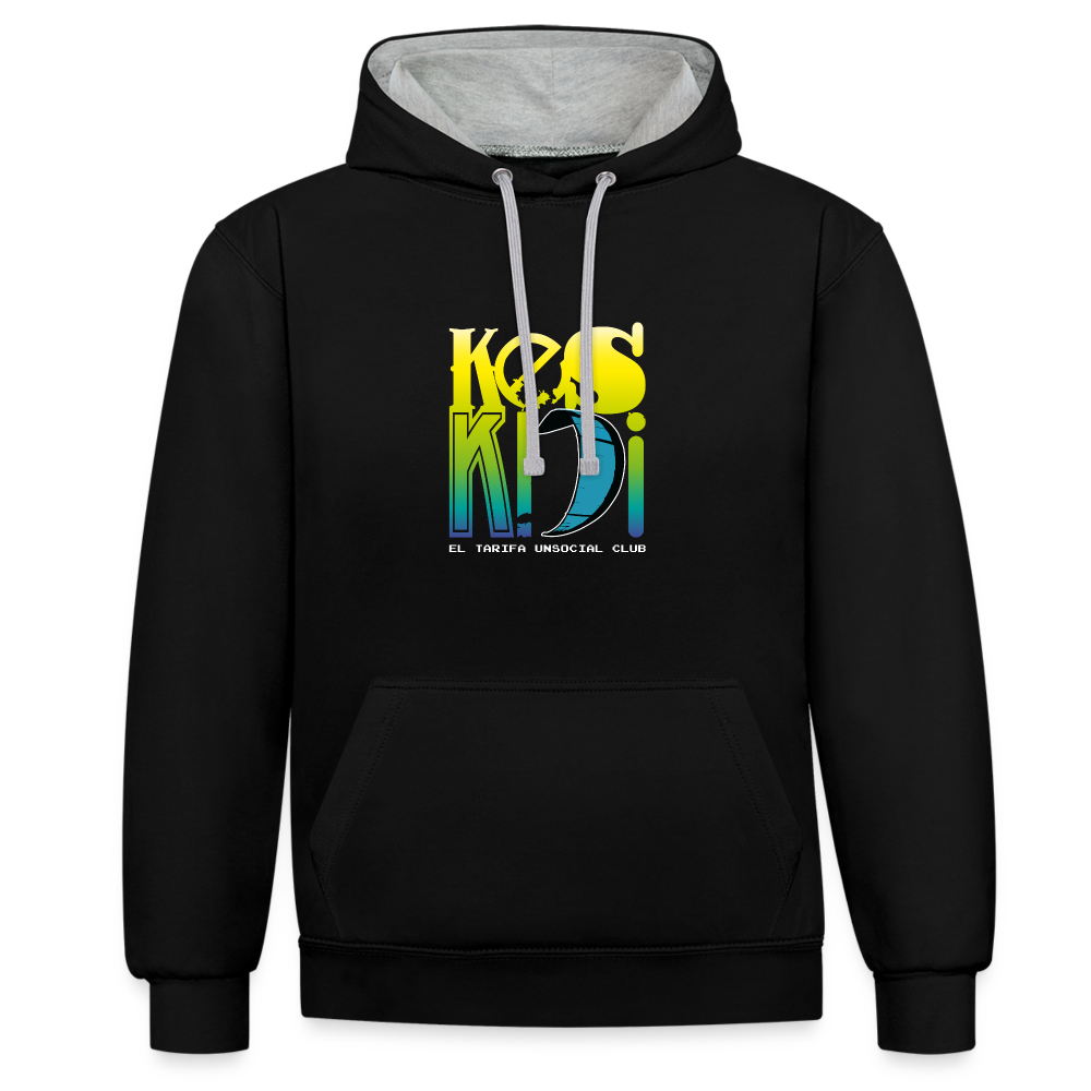 Keskidi KITE Tarifa Unisex Bicolor Hoodie for Online Street-Surf Wear Enthusiasts