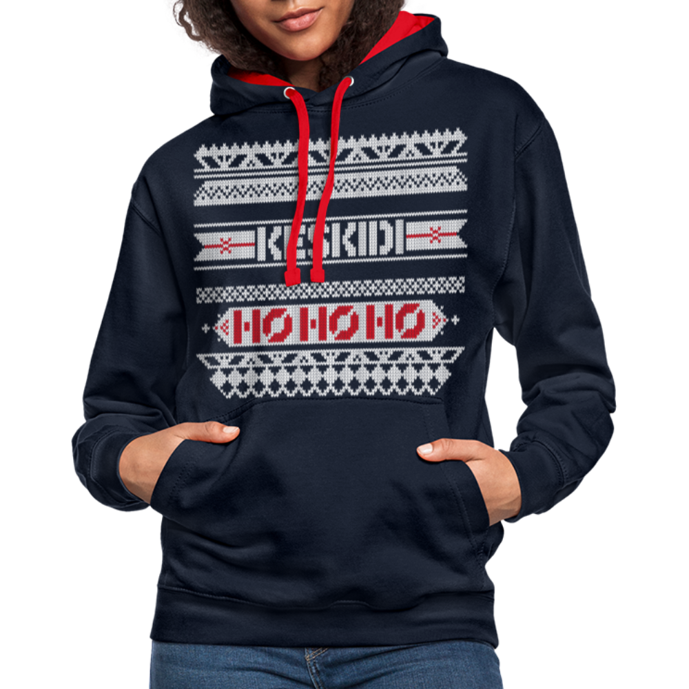 Christmas Hoodie - navy/red