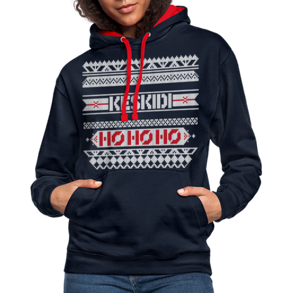 Christmas Hoodie - navy/red