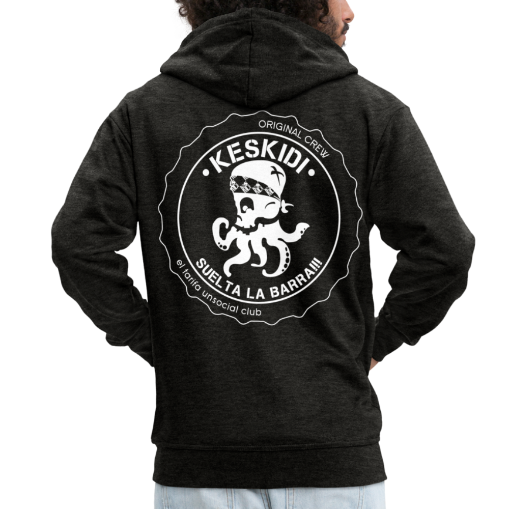 Hooded Jacket Zip PULPO Men - charcoal grey