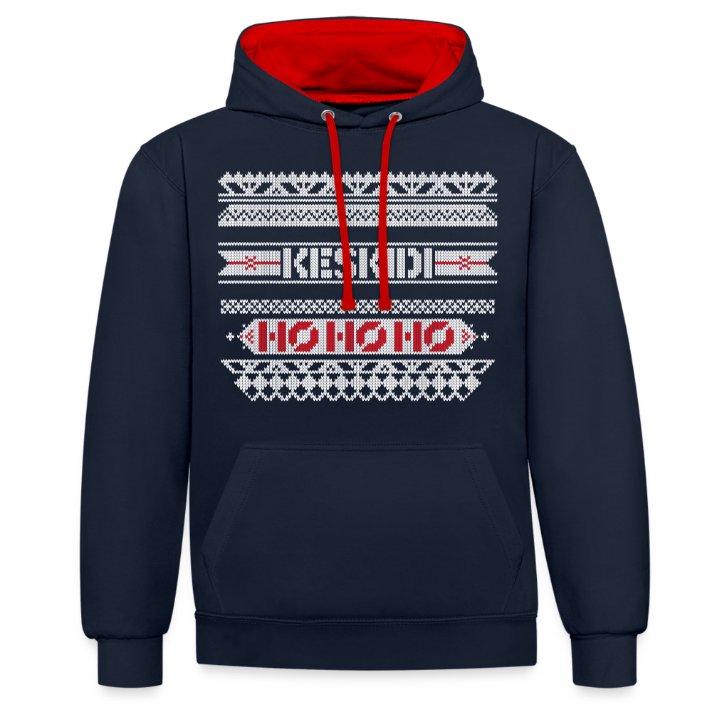 Christmas Hoodie - navy/red