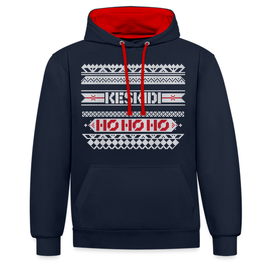 Christmas Hoodie - navy/red