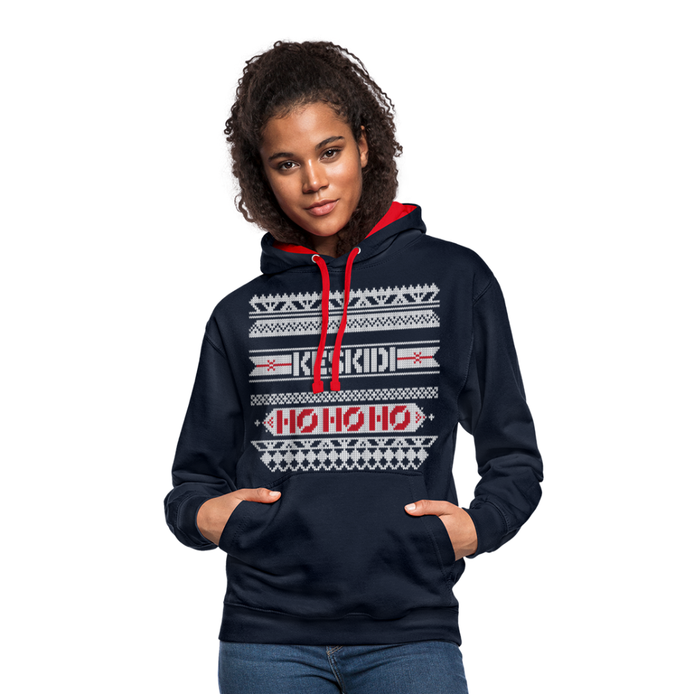 Christmas Hoodie - navy/red