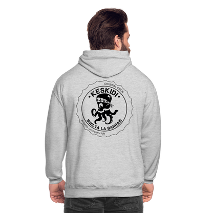 Hoodie - PULPO White - Unisex - light heather grey