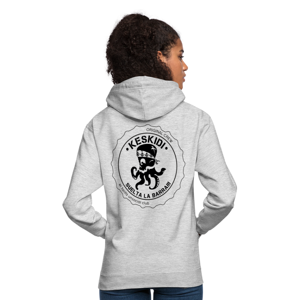 Hoodie - PULPO White - Unisex - light heather grey