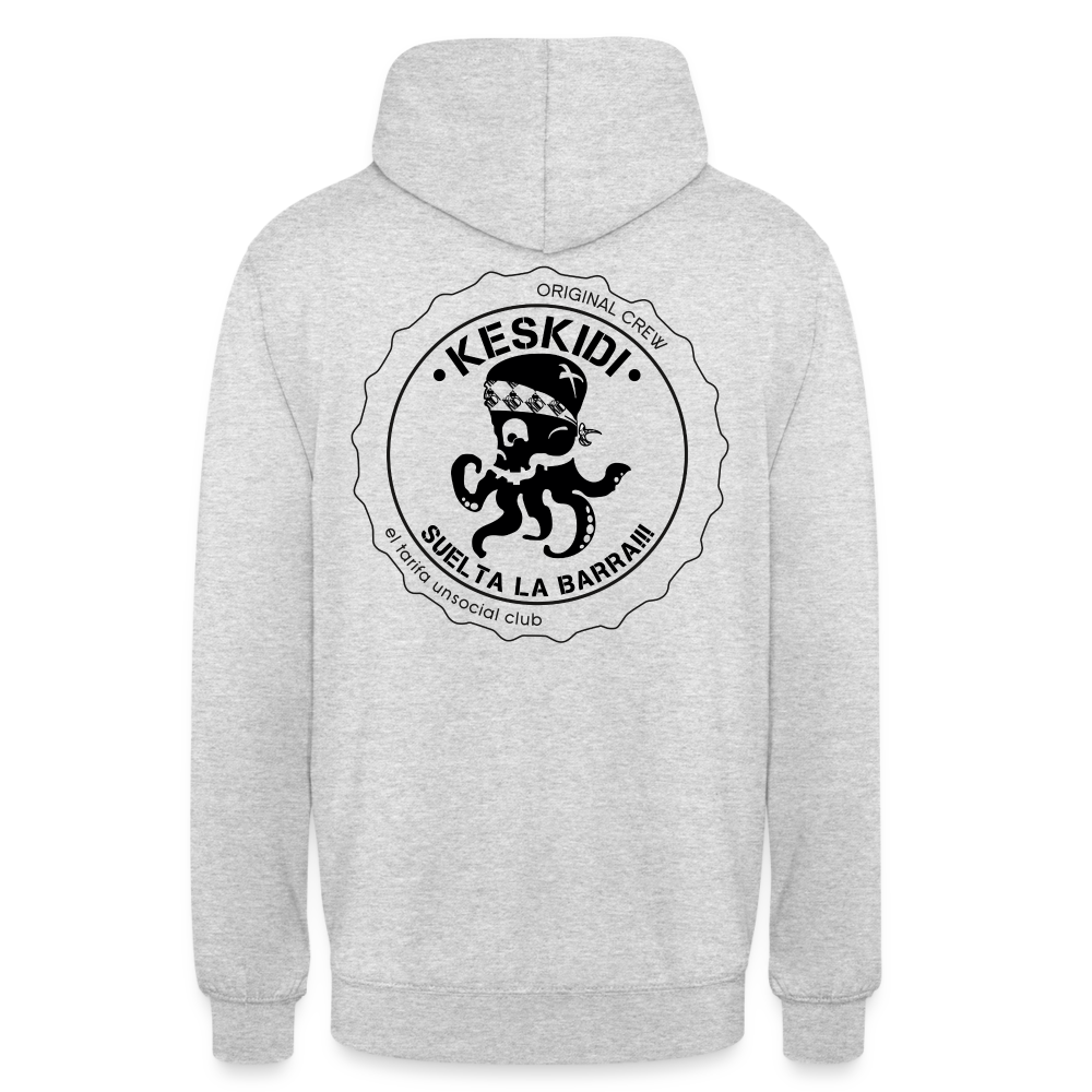 Hoodie - PULPO White - Unisex - light heather grey