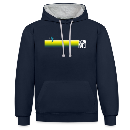 Horizonte Kite Hoodie - Unisex - navy/heather grey