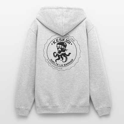 Hoodie - PULPO White - Unisex - light heather grey