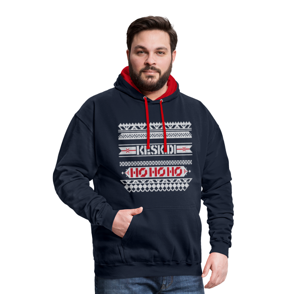 Christmas Hoodie - navy/red