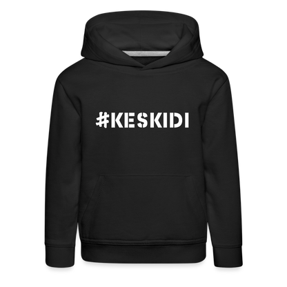 Keskidi Tarifa Online Wear - Let your little one harnessing the wind's power through Tarifa lifestyle. The hoodie boast wind turbine with a kite move on the back and #KESKIDI on the front.