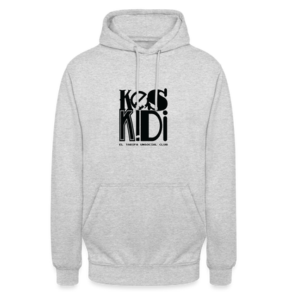 Keskidi Tarifa Online Wear - Cozy and warm, this heather grey hoodie is a must-have. Featuring Keskidi, El Tarifa unsocial club, for those who are about nature, adventure and freedom.