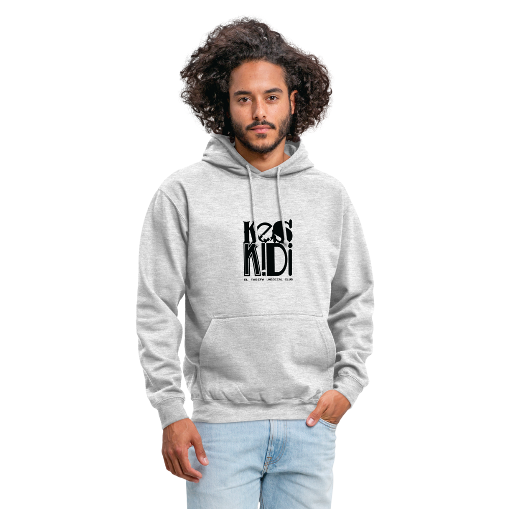 Keskidi Tarifa Online Wear - Cozy and warm, this heather grey hoodie is a must-have. Featuring Keskidi, El Tarifa unsocial club, for those who are about nature, adventure and freedom.