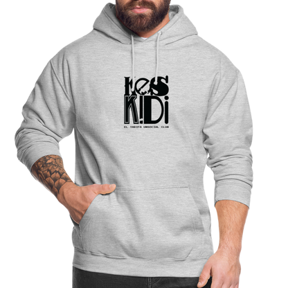 Keskidi Tarifa Online Wear - Cozy and warm, this heather grey hoodie is a must-have. Featuring Keskidi, El Tarifa unsocial club, for those who are about nature, adventure and freedom.